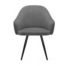  Стул DikLine 439 поворотный, C56 серый, ножки черные, фото 4 