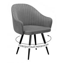  Стул DikLine 439 поворотный, C56 серый, ножки черные, фото 1 