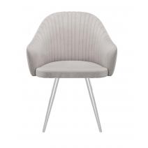  Стул DikLine 439 поворотный, C103 крем, ножки белые, фото 4 