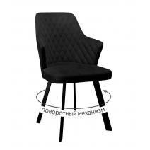  Стул DikLine 245 поворотный, К21 черный, ножки черные, фото 1 