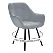  Стул DikLine 252 М поворотный, B22 GREY, ножки черные, фото 1 