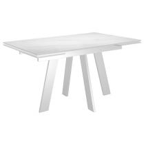  Стол DikLine SKM120 Керамика Белый мрамор/подстолье белое/опоры белые (2 уп.), фото 1 