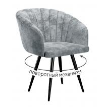  Стул DikLine 442 поворотный, M13 светло-серый, ножки черные, фото 1 