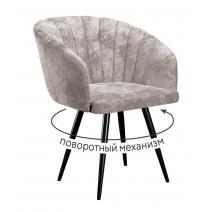  Стул DikLine 442 поворотный, M02 бежевый, ножки черные, фото 1 