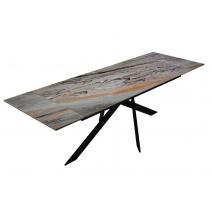  Стол DikLine EKX180, Керамика Venetian Brown Light глянец (К4), опоры черные (2 уп.), фото 7 