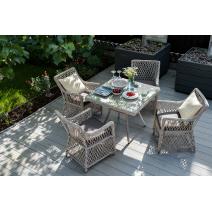  "Айриш" стол плетеный из искусственного ротанга, цвет бежевый, фото 5 