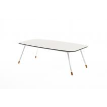  "Верона" журнальный стол из HPL 120х65, H40, каркас белый муар, цвет столешницы "молочный", фото 3 