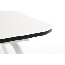  "Верона" журнальный стол из HPL 120х65, H40, каркас белый муар, цвет столешницы "молочный", фото 4 