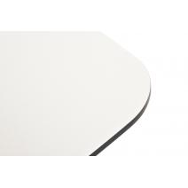  "Верона" журнальный стол из HPL 120х65, H40, каркас белый муар, цвет столешницы "молочный", фото 5 