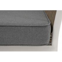  "Касабланка" кресло плетеное из роупа, каркас алюминий светло-серый (RAL7035) муар, роуп серо-коричневый 23мм, ткань серая 017, фото 7 