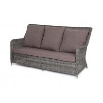  "Гляссе" диван трехместный из искусственного ротанга, цвет графит, фото 1 