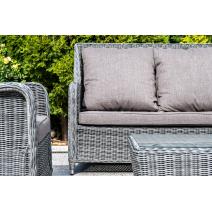  "Гляссе" диван трехместный из искусственного ротанга, цвет графит, фото 5 