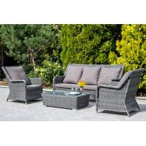  "Гляссе" диван трехместный из искусственного ротанга, цвет графит, фото 6 