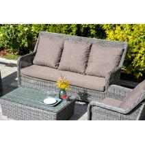  "Гляссе" диван трехместный из искусственного ротанга, цвет графит, фото 8 