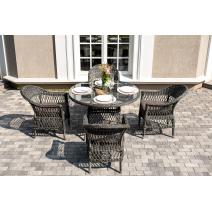  "Дольче" обеденная группа из искусственного ротанга, цвет графит, фото 2 