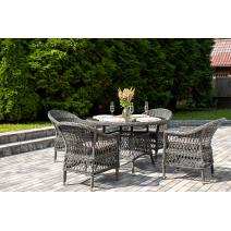  "Дольче" обеденная группа из искусственного ротанга, цвет графит, фото 3 