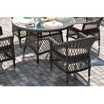  "Дольче" обеденная группа из искусственного ротанга, цвет графит, фото 10 