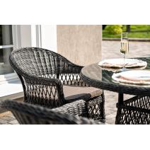  "Дольче" обеденная группа из искусственного ротанга, цвет графит, фото 12 