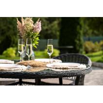  "Дольче" обеденная группа из искусственного ротанга, цвет графит, фото 15 