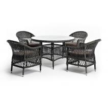  "Дольче" обеденная группа из искусственного ротанга, цвет графит, фото 18 