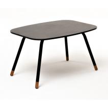  "Верона" журнальный столик из HPL 70х50, H40, каркас черный муар, цвет столешницы "серый гранит", фото 1 