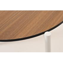  "Диего" журнальный стол из HPL 120х60 H40, каркас белый муар, цвет "дуб", фото 4 