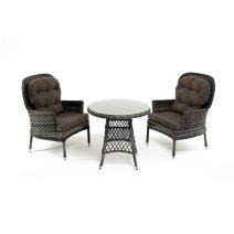  "Алиса" кофейный комплект из искусственного ротанга, цвет графит, фото 2 