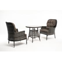  "Алиса" кофейный комплект из искусственного ротанга, цвет графит, фото 3 