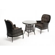  "Алиса" кофейный комплект из искусственного ротанга, цвет графит, фото 4 