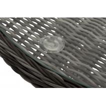  "Алиса" кофейный комплект из искусственного ротанга, цвет графит, фото 8 