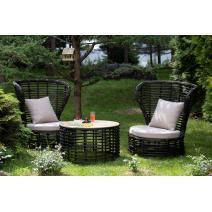  "Парма" кофейный комплект из искусственного ротанга, цвет бронзовый, фото 1 