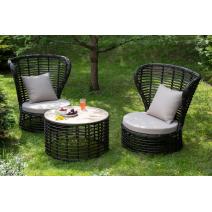  "Парма" кофейный комплект из искусственного ротанга, цвет бронзовый, фото 4 