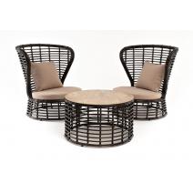  "Парма" кофейный комплект из искусственного ротанга, цвет бронзовый, фото 17 