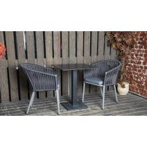  "Каффе" интерьерный стол из HPL квадратный 80х80см, цвет "серый гранит", фото 3 