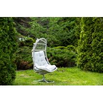  "Севилья" кресло-кокон из искусственного ротанга, цвет светло-серый, фото 1 