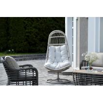  "Севилья" кресло-кокон из искусственного ротанга, цвет светло-серый, фото 11 