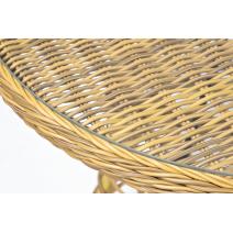  "Эспрессо" плетеный круглый стол, диаметр 80 см, цвет соломенный, фото 4 