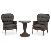  "Алиса" кофейный комплект из искусственного ротанга, цвет коричневый, фото 1 