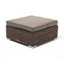  "Лунго" плетеная оттоманка с подушкой (гиацинт), цвет коричневый, фото 1 