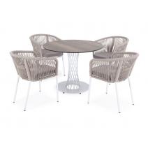  "Диего" обеденная группа на 4 персоны, круглый стол "дуб", цвет бежевый, фото 10 