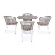  "Диего" обеденная группа на 4 персоны, круглый стол "дуб", цвет бежевый, фото 11 