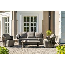  "Флоренция" лаунж-зона из искусственного ротанга, цвет графит, фото 1 