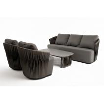  "Флоренция" лаунж-зона из искусственного ротанга, цвет графит, фото 81 