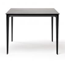  "Малага" обеденный стол из HPL 90х90см, цвет "серый гранит", каркас черный, фото 2 