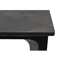  "Малага" обеденный стол из HPL 90х90см, цвет "серый гранит", каркас черный, фото 5 