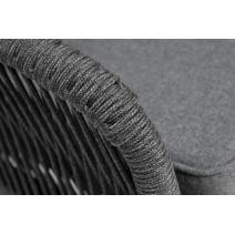  "Канны" диван модульный плетеный из роупа, каркас алюминий темно-серый (RAL7024), роуп темно-серый круглый, ткань темно-серая, фото 9 