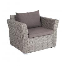  "Капучино" кресло из искусственного ротанга (гиацинт), цвет серый, фото 3 