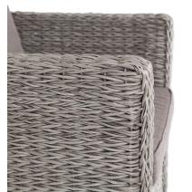  "Капучино" кресло из искусственного ротанга (гиацинт), цвет серый, фото 5 
