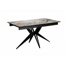  Стол DikLine DKS140 керамика Venetian Brown Light глянец, подстолье черное, опоры черные (2уп.), фото 1 