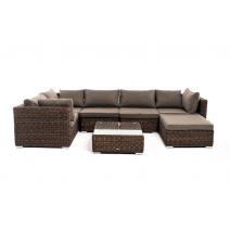  "Лунго" трансформирующаяся лаунж-зона из искусственного ротанга (гиацинт), цвет коричневый, фото 2 